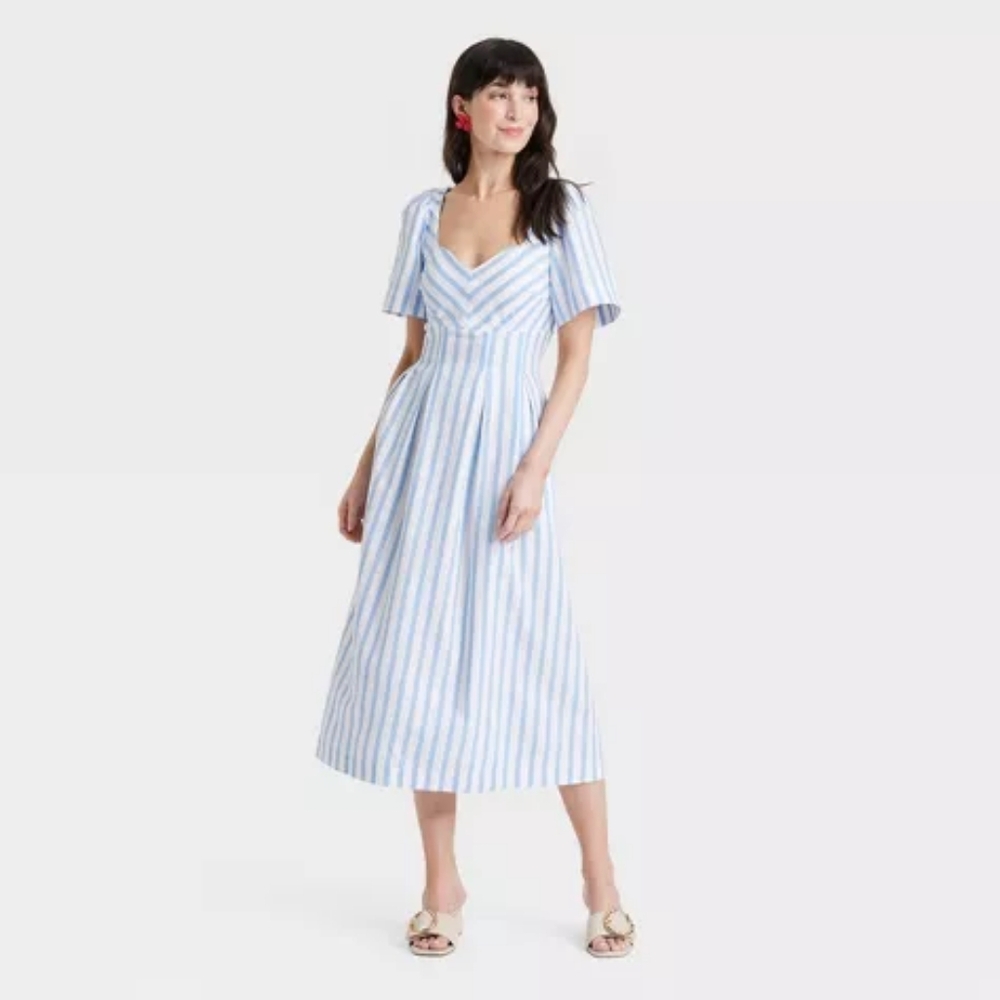 Women's Short Sleeve Midi Dress - A New Day